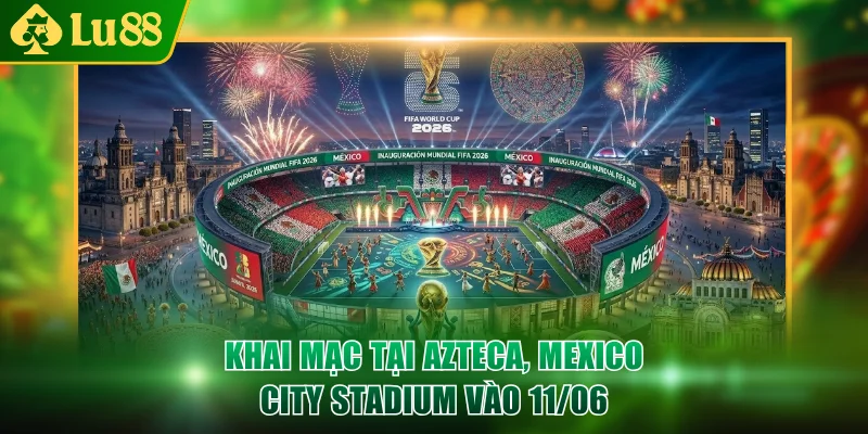 Khai mạc tại Azteca, Mexico City Stadium vào 11/06