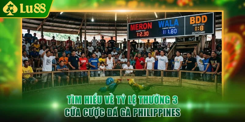 Tìm hiểu thông tin về tỷ lệ thưởng 3 cửa cược đá gà Philippines