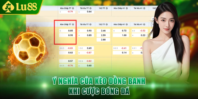 Ý nghĩa của kèo đồng banh khi cược bóng đá